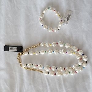 *NWT* JCrew Multi Pearl Necklace & Bracelet
